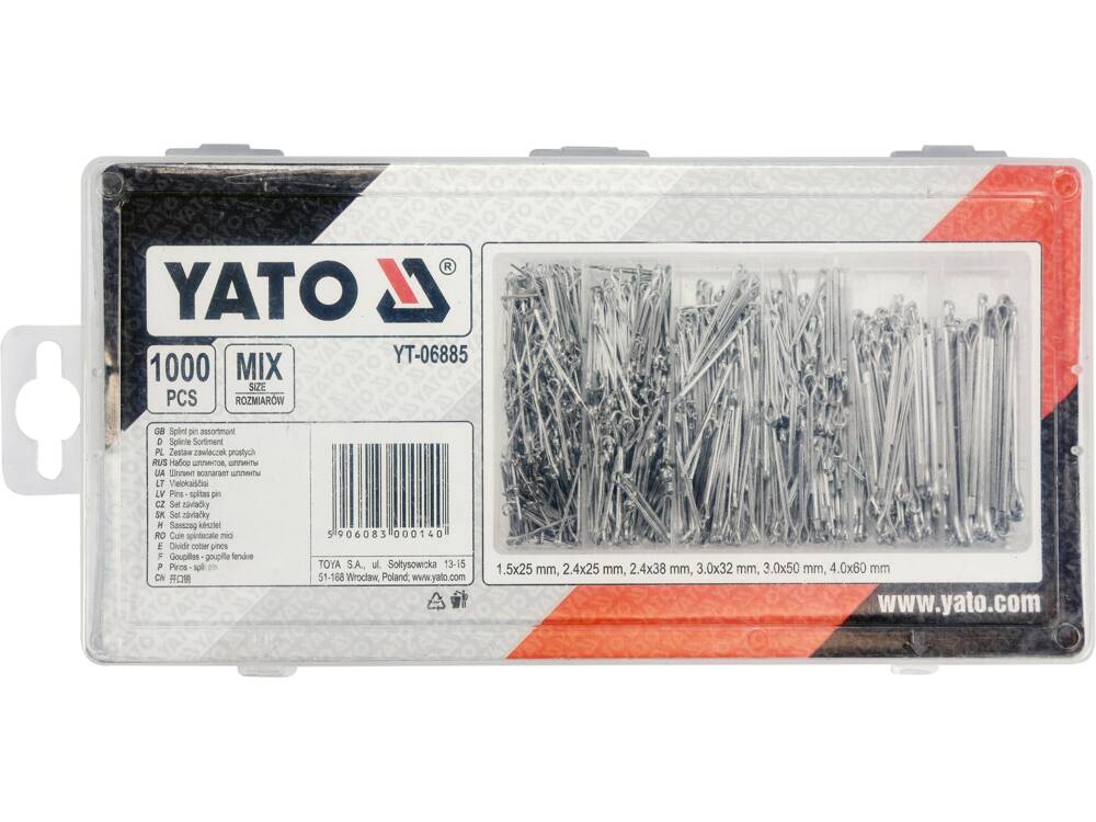 PINI SIGURANTA, DREPTI, YATO YT-06885 1000 BUC.