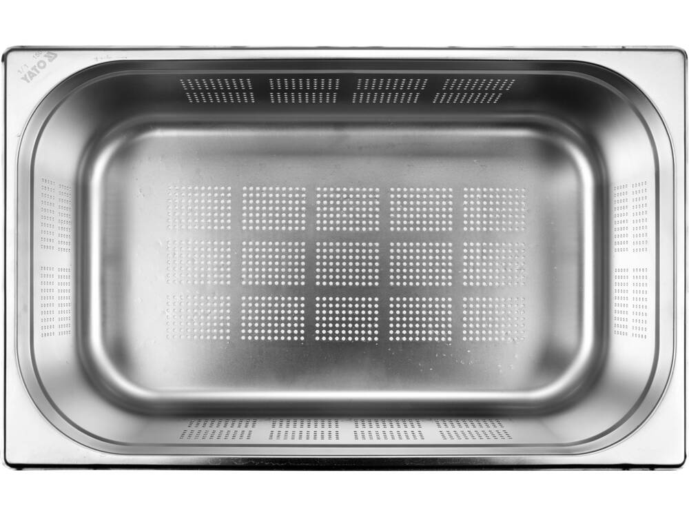 PERFORÁLT TARTÁLY GN1/1, YATO YG-00344 ROZSDAMENTES ACÉL, 19,5L