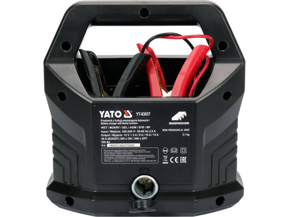 REDRESOR, GAMA 12V/2A, YATO YT-83037 6A, 10A, 15A + FUNCTIE BOOST 300S 20A