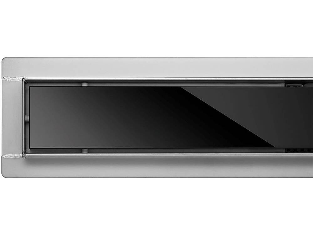 FALA ÜVEG ZUHANYCSATORNA 75386 FEKETE 60CM, NEDVES ÉS SZÁRAZ FELÜLETRE