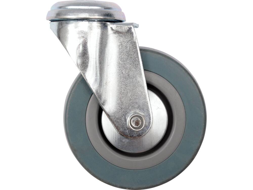 VOREL FORGÓKERÉK 87373 100MM SZÜRKE GUMIVAL ÉS RÖGZÍTŐLYUKKAL