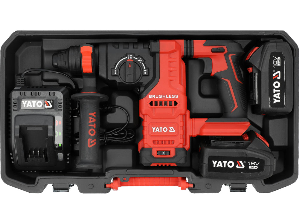 Rotopercutor SDS+ YATO YT-827724, 18 V, 2 x 4 Ah - imagine 9