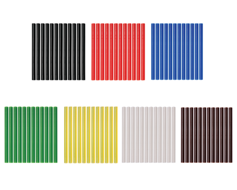 12 darabos YATO YT-82447 műanyag matrica készlet, 7,2x100 mm, barna