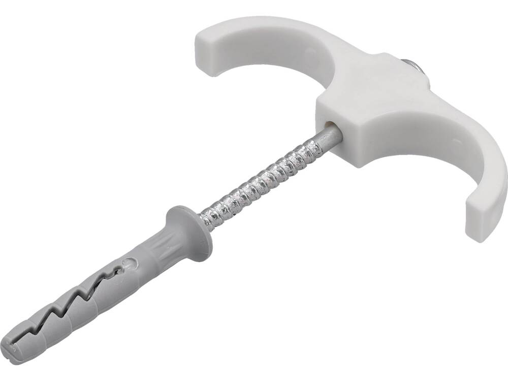 4 db-os VOREL 54876 dupla horogkészlet tiplikkel, 15-28 mm-es csövekhez