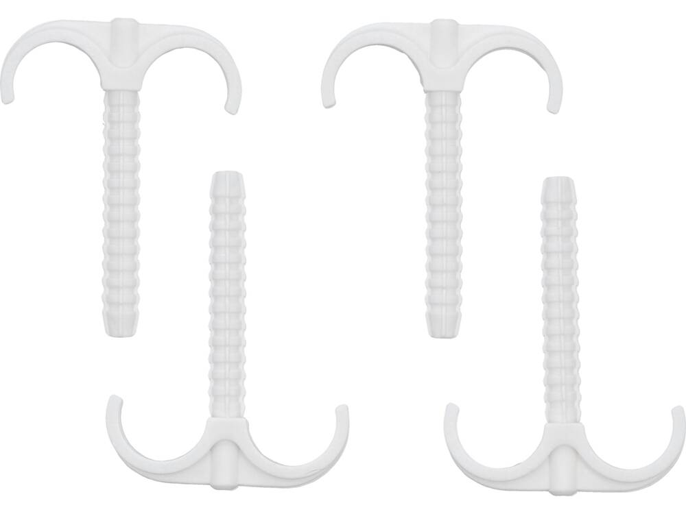 4 db-os VOREL 54871 dupla horogkészlet, gyorsrögzítéssel, 15-28 mm-es csövekhez