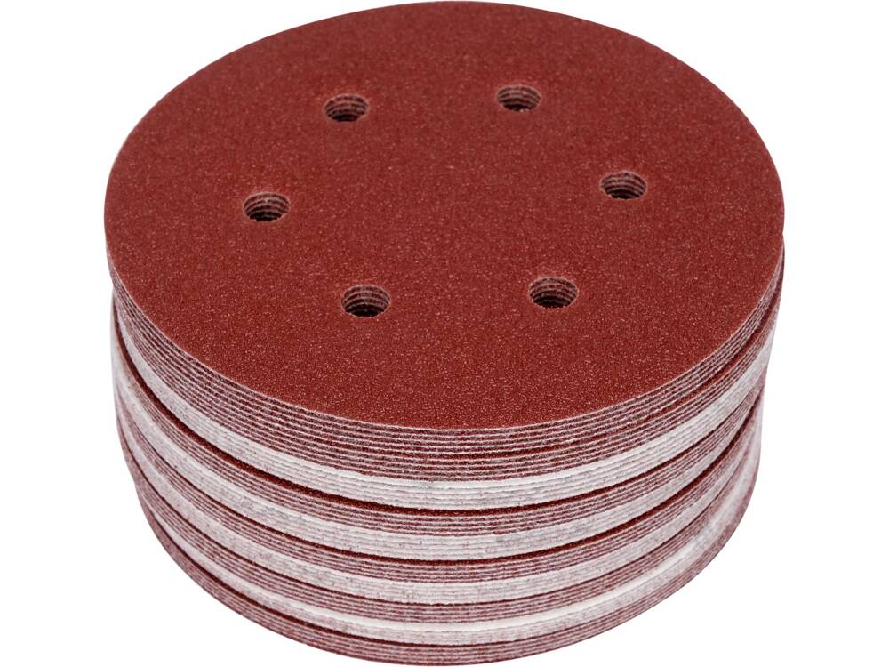 SET 50 DISCURI YATO YT-834582 ABRAZIVE VELCRO, 150MM, 6 GAURI, P60