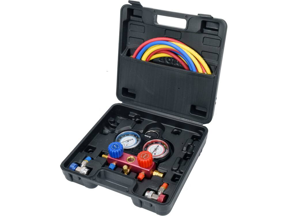 SET 6 PIESE YATO YT-72990 PENTRU INTRETINEREA SISTEMELOR DE AER CONDTIONAT, R-134A