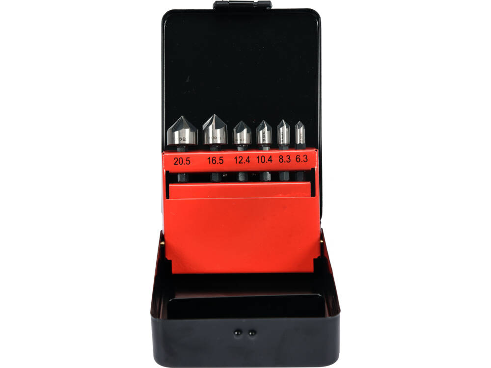 6 db-os süllyesztő készlet YATO YT-44729 fémhez, hatszögletű behajtással 6,3-20,5 mm