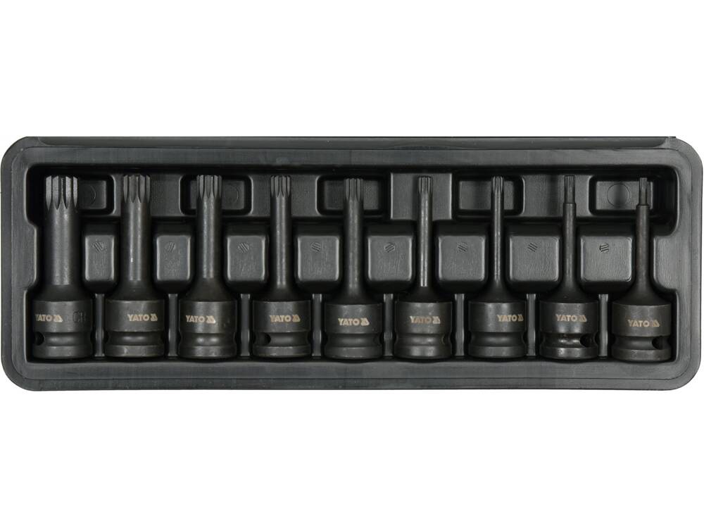 YATO ÜTŐFEJ KÉSZLET YT-10691 1/2, BORÍTÁSÚ, 9 RÉSZES