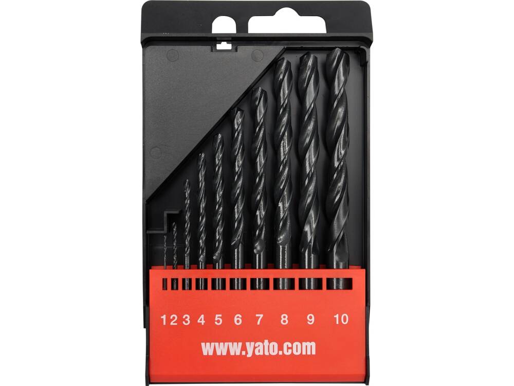 YATO YT-4461 FÉMFÚRÓKÉSZLET HSS, 10 DB, 1-10 MM