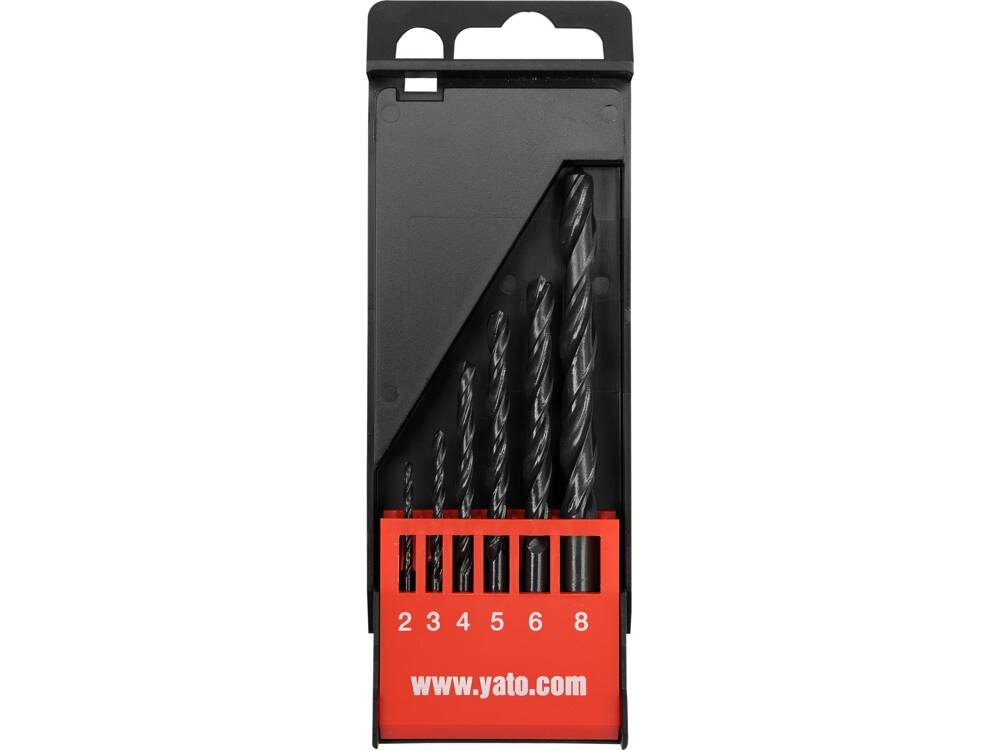 YATO YT-4460 FÉMFÚRÓKÉSZLET HSS, 6 RÉSZES, 2-8 MM