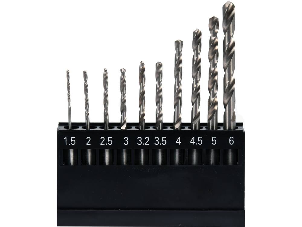 FÉM FÚRÓKÉSZLET, YATO YT-44888 HATSZÖGŰ TARTÓ, 1,5-6,0 MM, 10 DARABOS