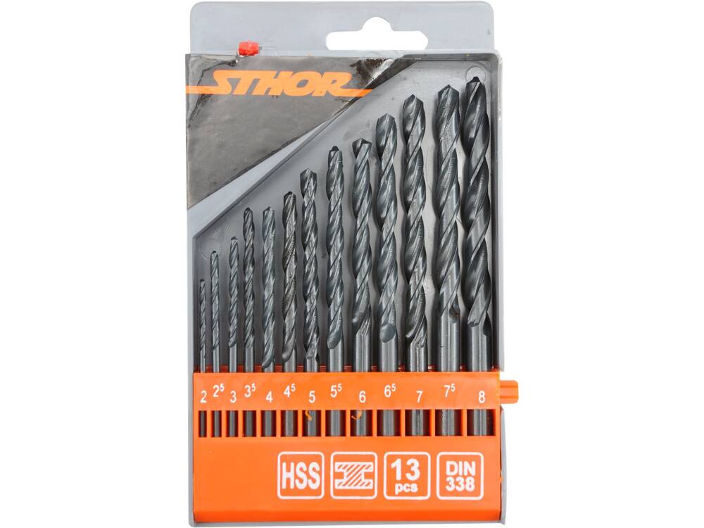 SET BURGHIE PENTRU STHOR 22180 METAL - HSS 2,0-8,0MM, 13 BUC