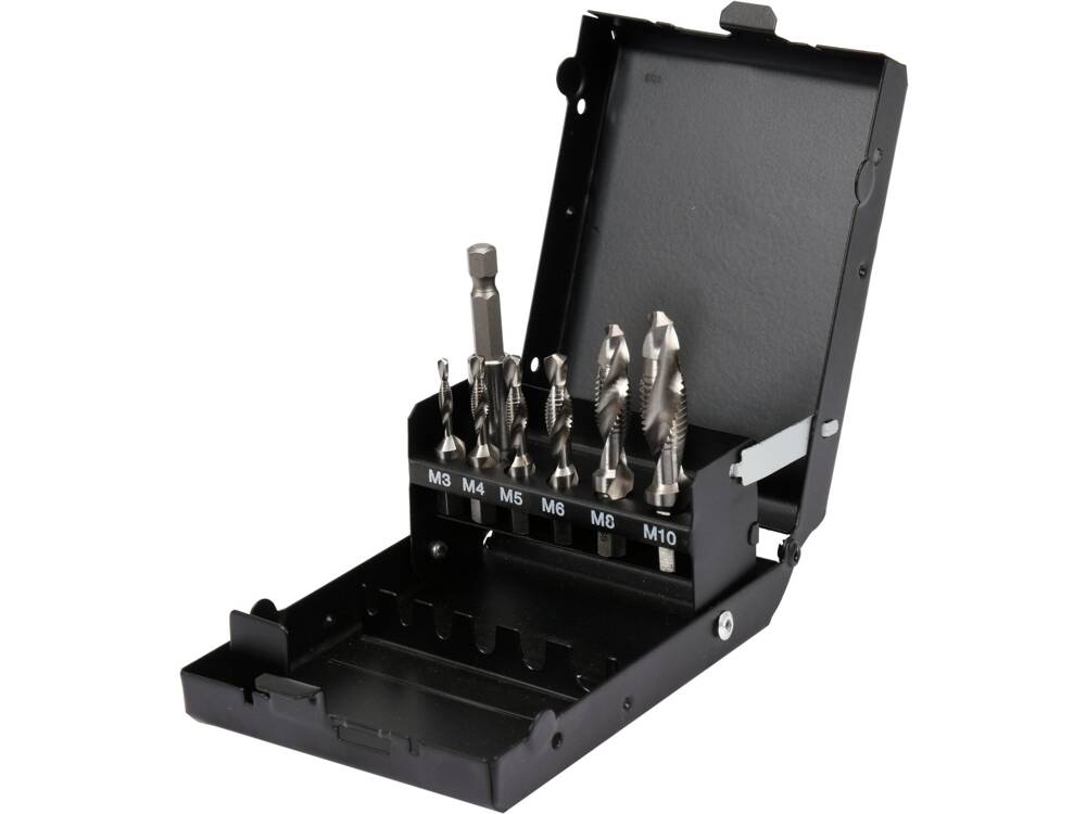 YATO MENETFÚRÓ KÉSZLET YT-44849 HATSZÖGŰ TARTÓ, M3-M10, 7 DARABOS