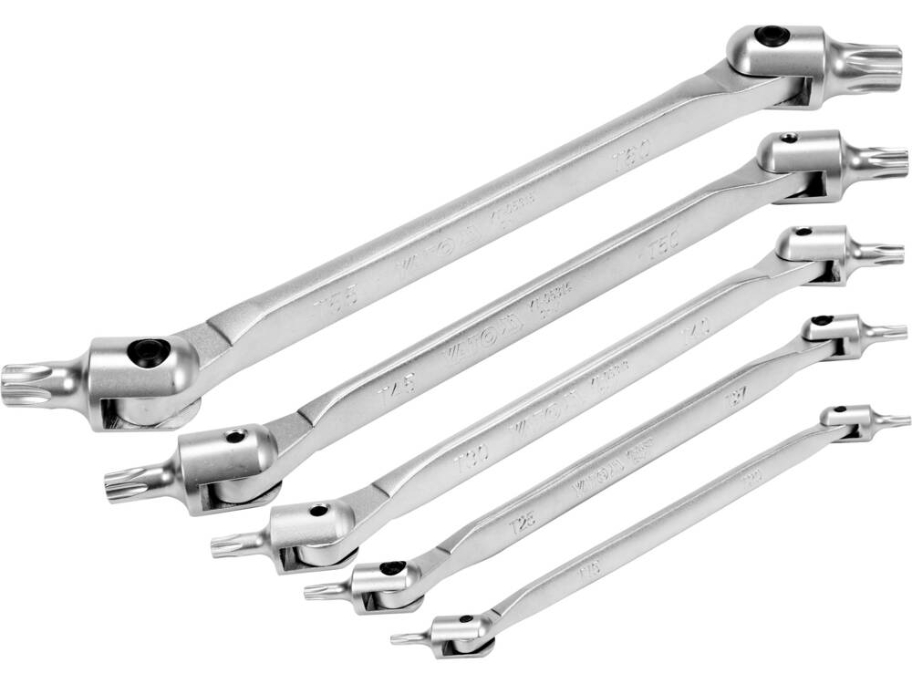 YATO TORX KULCSKÉSZLET YT-05320 CSUKLÓS CSAPÁSSAL, 5 DB-OS