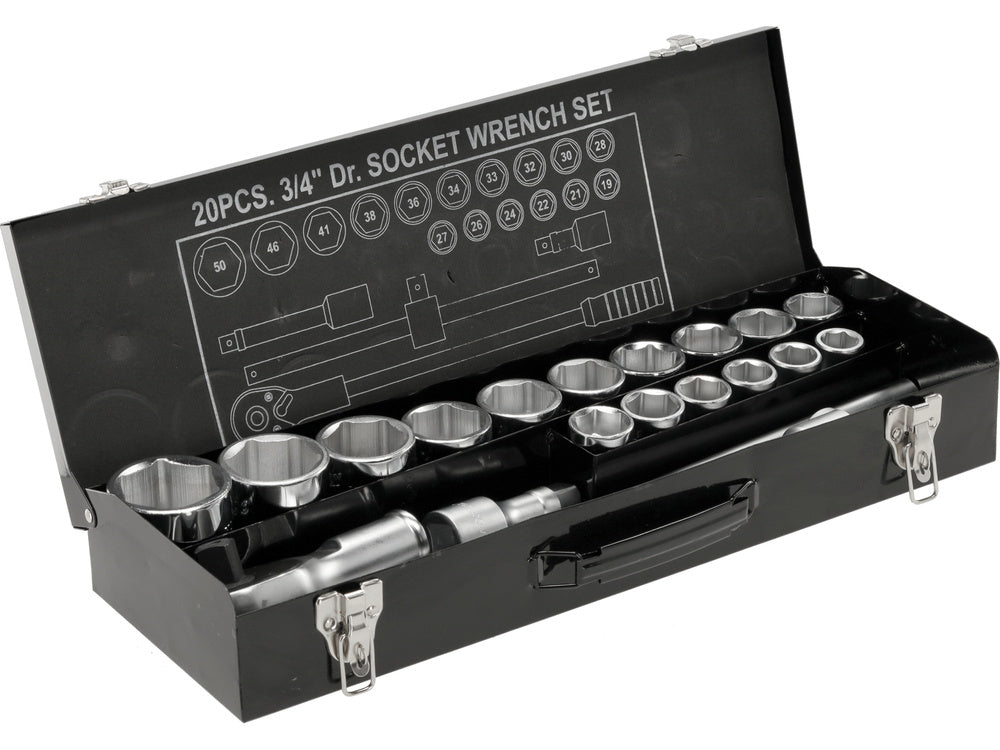 SET CHEI TUBULARE YATO YT-1335 HEXAGONALE 3/4, 21 BUC