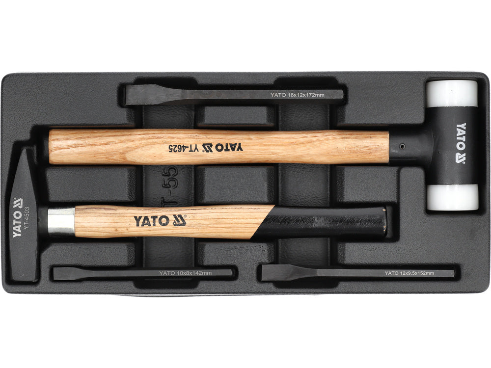 KALAPÁCS KÉSZLET + YATO YT-5540 VÉSŐK 5 DB-OS, YT-5530-HOZ
