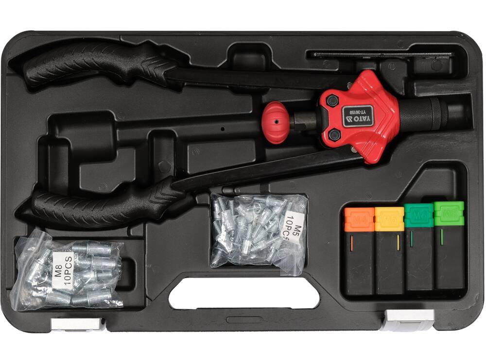 YATO YT-36150 Szegecsfogó készlet M4-M8, 46 darabos