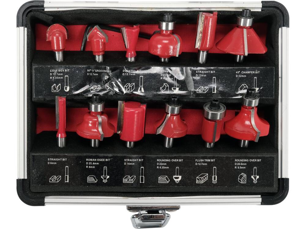 SET DE FREZE YATO YT-68006 PT. LEMN 12 BUC