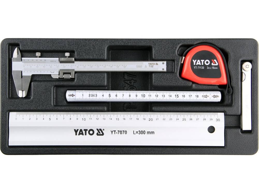 YATO YT-55474 MÉRŐSZERSZÁM KÉSZLET SZEKRÉNYHEZ - 5 DB-OS