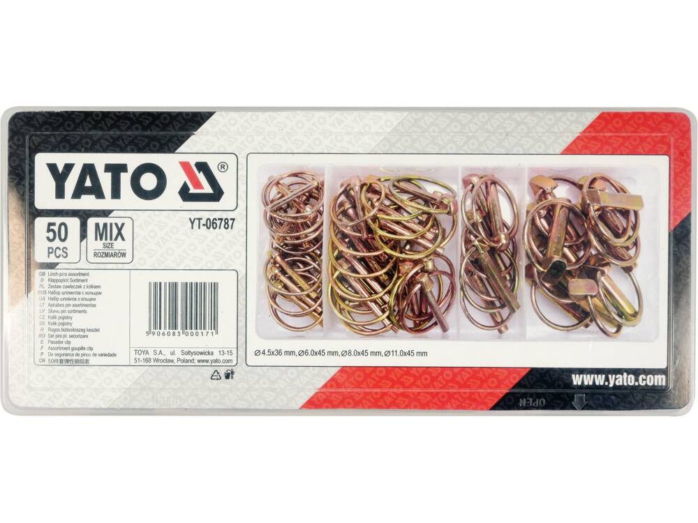 SET PINI PENTRU YATO YT-06787 SECURIZAT, 50 BUC