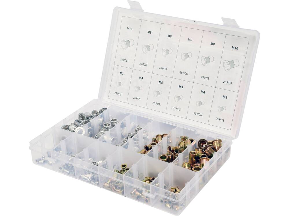 SZEGECS ANYAKÉSZLET YATO YT-36480 ACÉL/ALUMÍNIUM, M3-M10, 300 DB