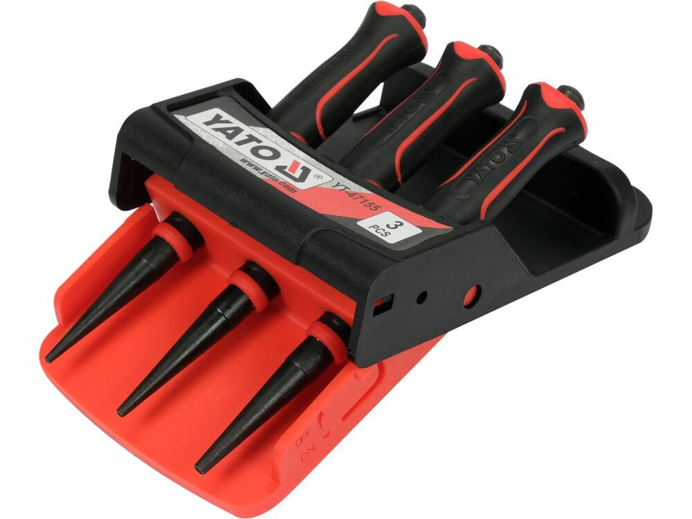LYUKASZTÓ KÉSZLET YATO YT-47155 FOGANTYÚVAL, 3 DB