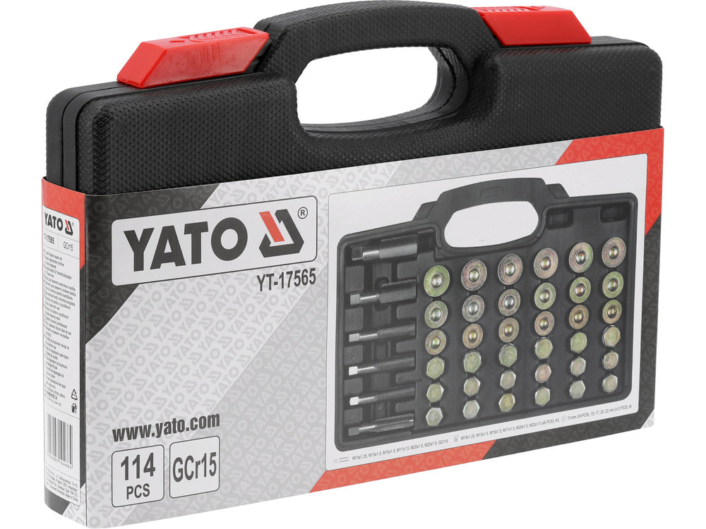 SET REPARAT BUSOANE YATO YT-17565 BAIE DE ULEI M13-M22, 114 PIESE