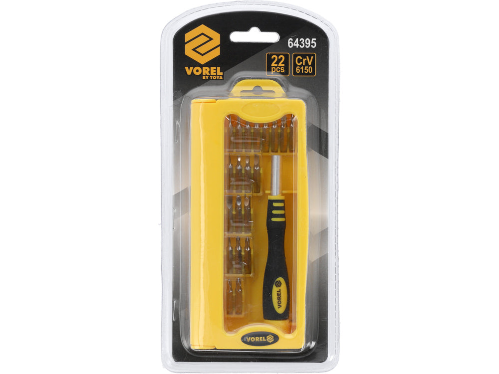 CSAVARHÚZÓ KÉSZLET + VOREL 64395 22 BITS