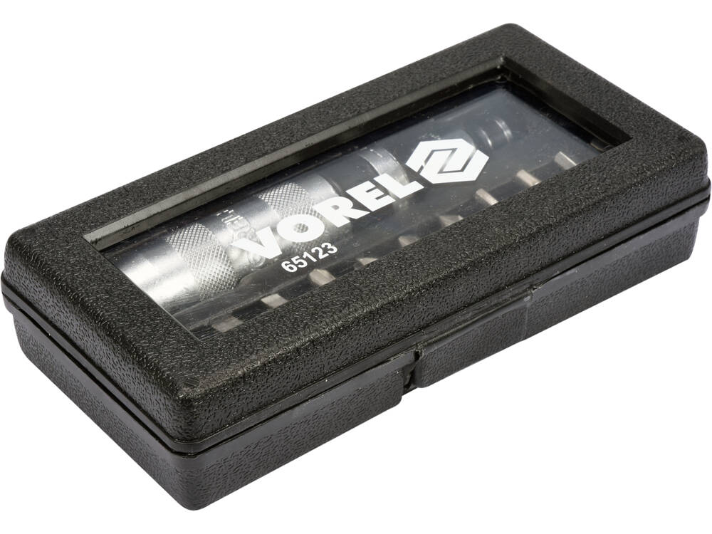 VOREL 65123 CR-V ÜTVECSAVARHÚZÓ KÉSZLET BITEKKEL, 13 DB