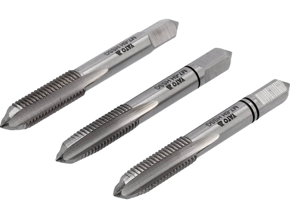 M7-es menetfúró készlet, YATO YT-2934 HSS, 3 részes