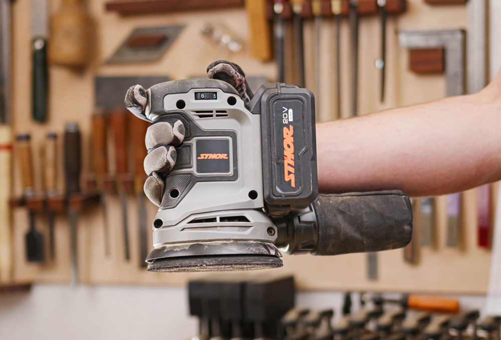 SLEFUITOR ORBITAL STHOR STHOR 78143 20V, 125MM, VITEZA REGLABILA, FARA ACUMULATOR