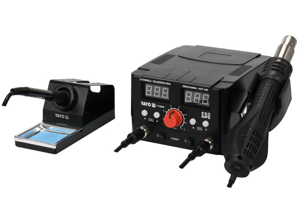 YATO FORRÓÁLLOMÁS YT-82458 2 AZ 1-BEN, FORRÓKÉSZÜLÉK 75W + HŐLÉGES PISZTOLY 750W