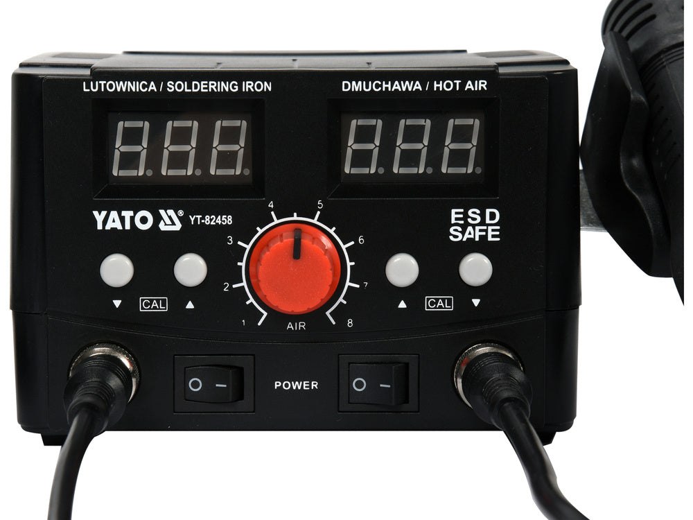 YATO FORRÓÁLLOMÁS YT-82458 2 AZ 1-BEN, FORRÓKÉSZÜLÉK 75W + HŐLÉGES PISZTOLY 750W