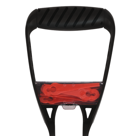 18V-os YATO YT-85015 akkus fűkasza, 2 db-os YATO YT-85015 pengés fej + kör alakú fej, akkumulátor nélkül