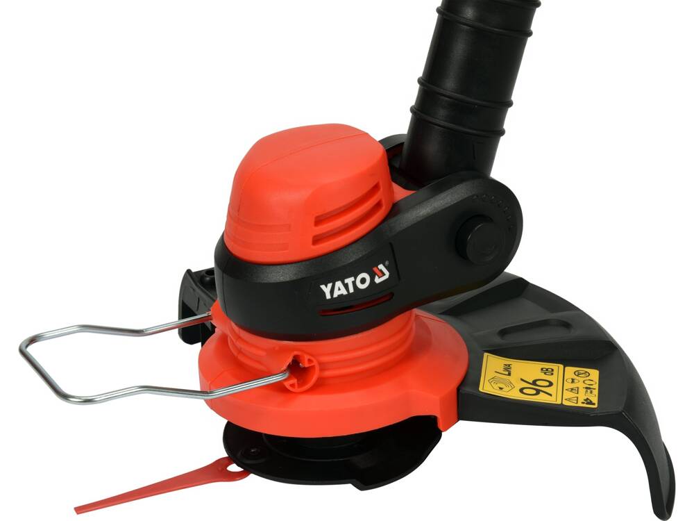 18V-os YATO YT-85015 akkus fűkasza, 2 db-os YATO YT-85015 pengés fej + kör alakú fej, akkumulátor nélkül