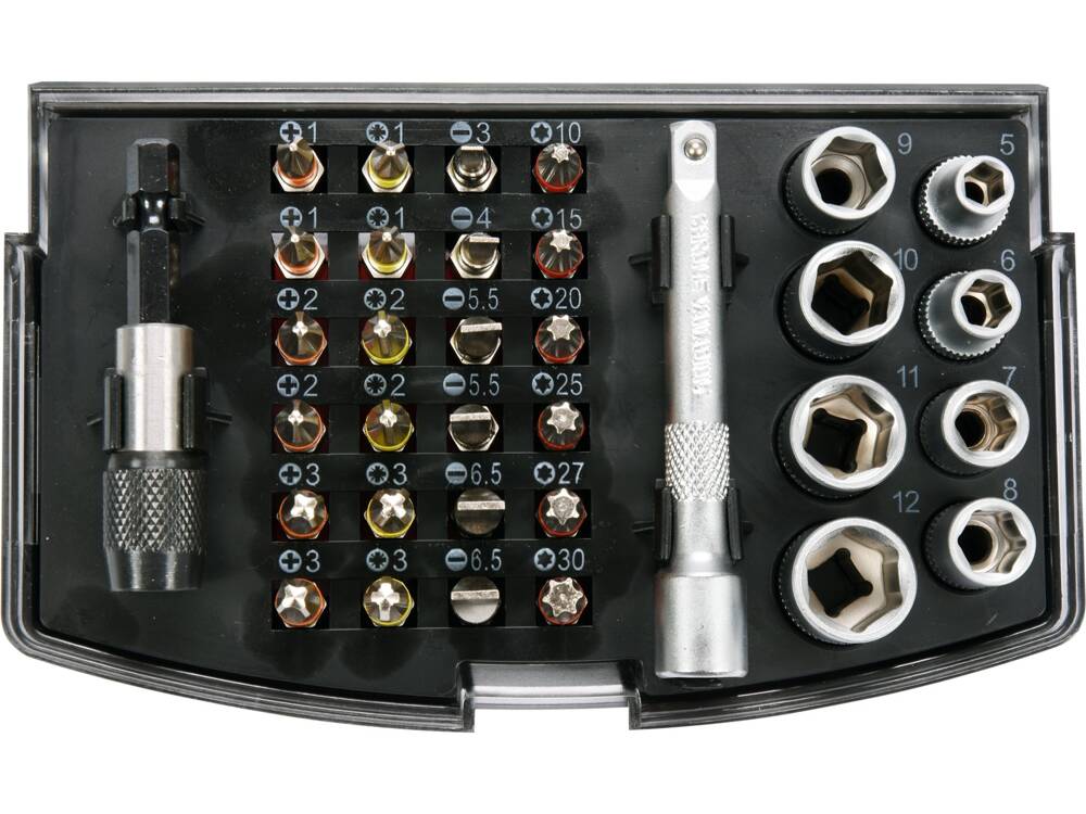 34 bites YATO YT-04623 készlet adapterrel és hosszabbítóval