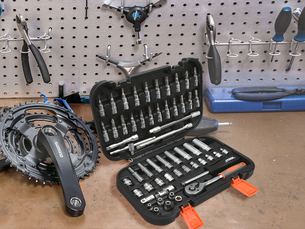 STHOR 58643 CSŐKULCSKÉSZLET + STHOR FEJEK, 1/4 - 56 DARABOS