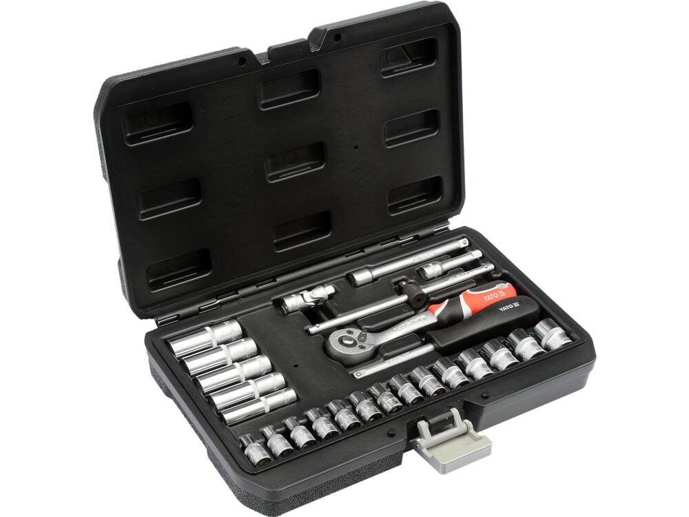 CSŐKÉSZLET+EDZŐ, 25 YATO YT-14461 DB, 1/4