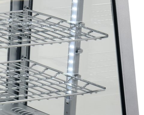 HŰTÖTT VITRIN YATO YG-05022, 160W, 100L, 68X45X67CM, automatikus leolvasztás, edzett üveg, LED, ,