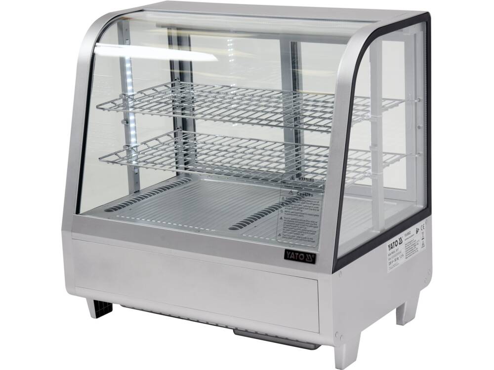 HŰTÖTT VITRIN YATO YG-05022, 160W, 100L, 68X45X67CM, automatikus leolvasztás, edzett üveg, LED, ,