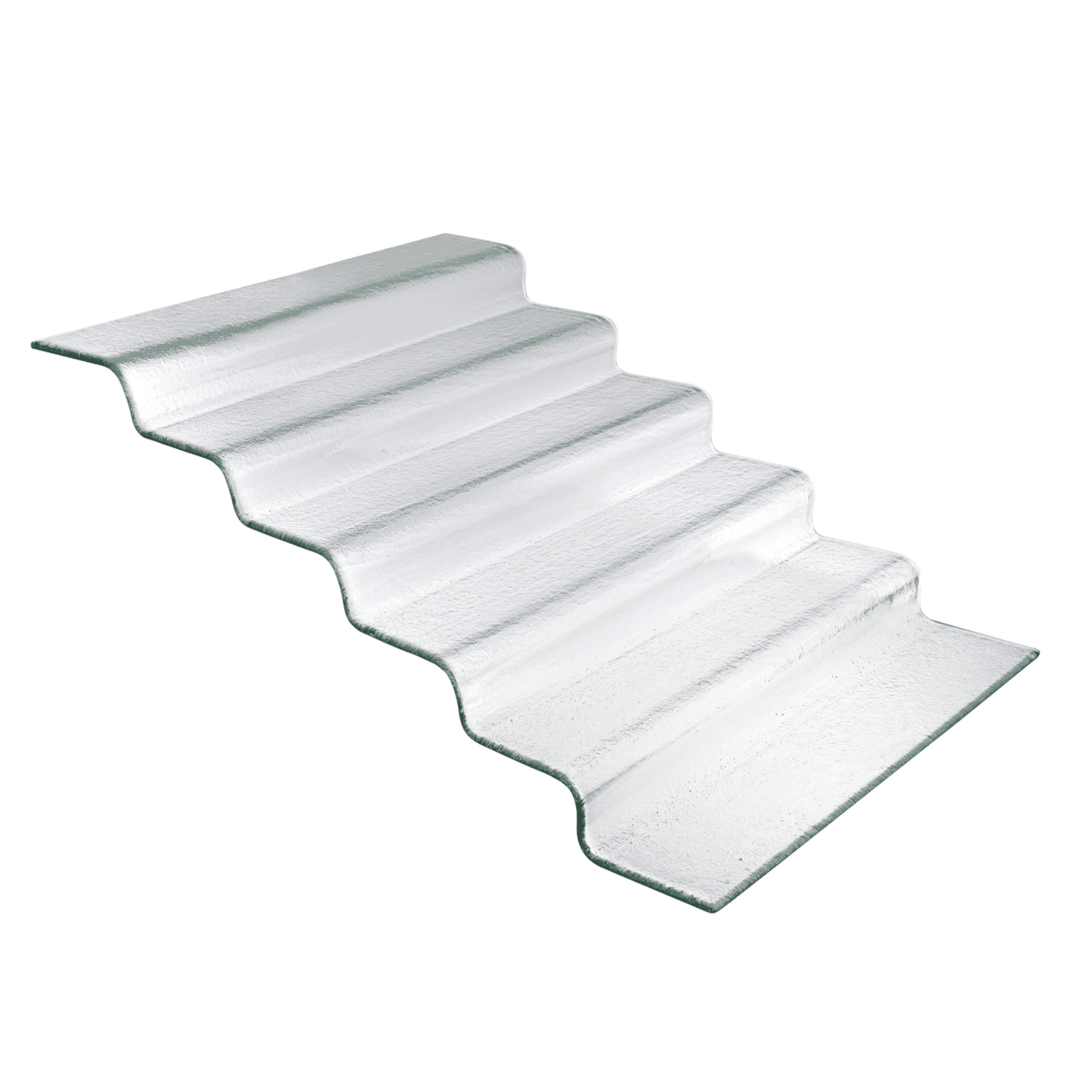 Scara bufet din sticla transparenta Vetro in sase trepte, 600x455x(H)240mm