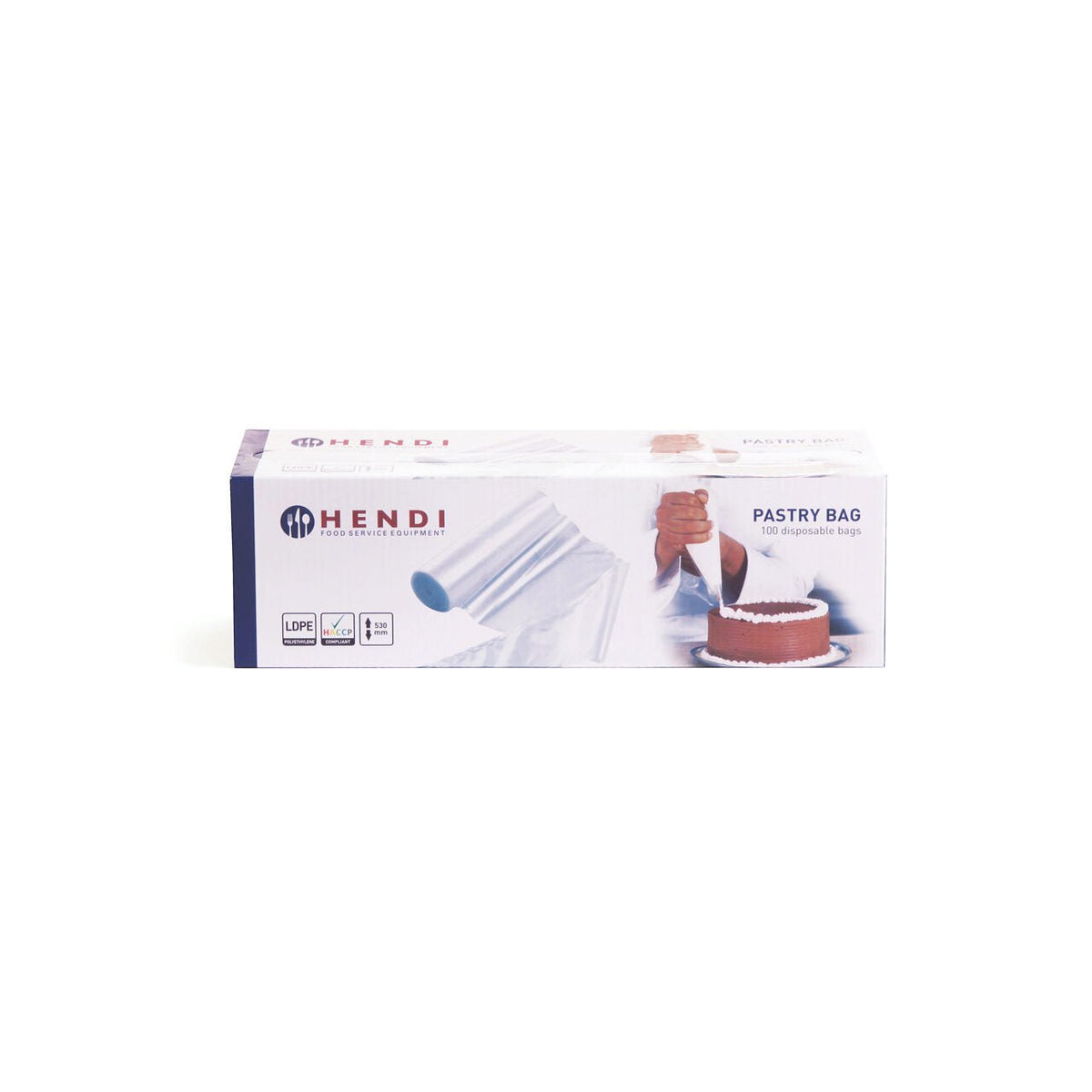Set 100 pungi pentru patiserie de unica folosinta, Hendi, 445x220 mm, pentru preparare calda si rece