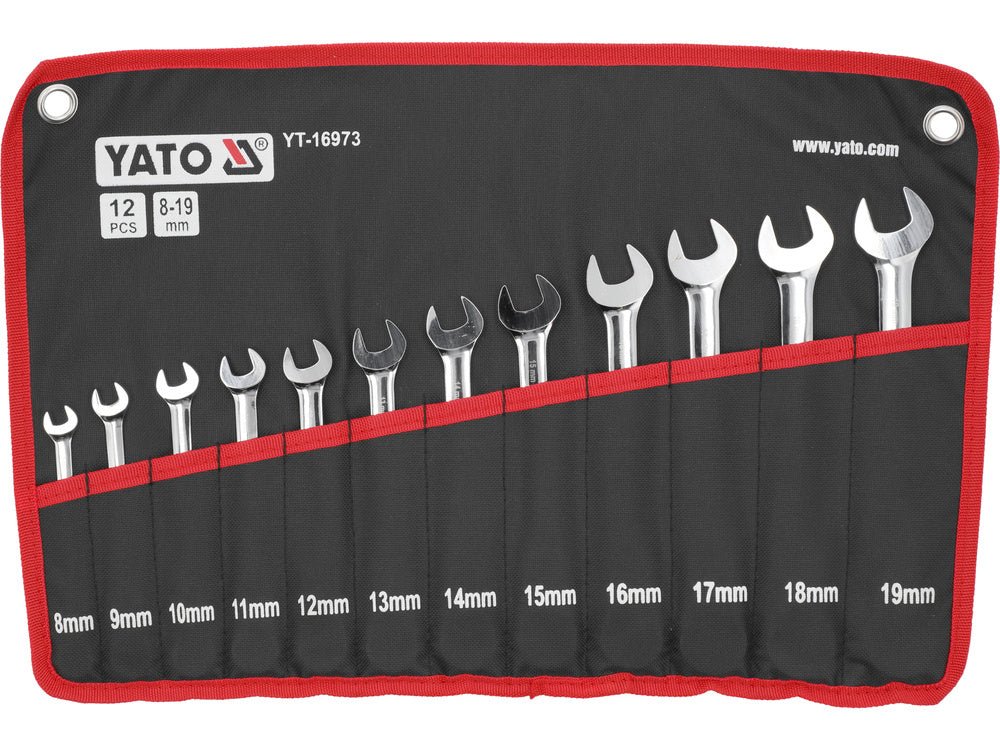 SET 12 CHEI COMBinate FLEXIBILE CU CLICHET YATO YT-16973 , 8 mm - 19 mm YATO - scule electrice si unelte profesionale - BricoMart