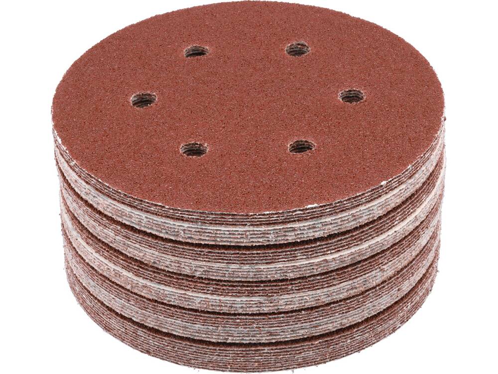 SET 50 DISCURI YATO YT-834581 ABRAZIVE VELCRO, 150MM, 6 GAURI, P40 YATO - scule electrice si unelte profesionale - BricoMart