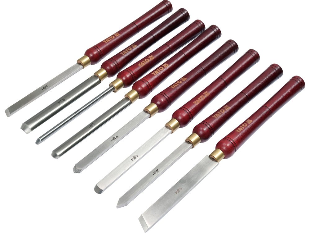 SET 8 DALTI PENTRU PRELUCAREA LEMNULUI Yato YT - 62780 - 435 mm, 160 mm, 255 mm, 25 mm Yato - scule electrice si unelte profesionale - BricoMart