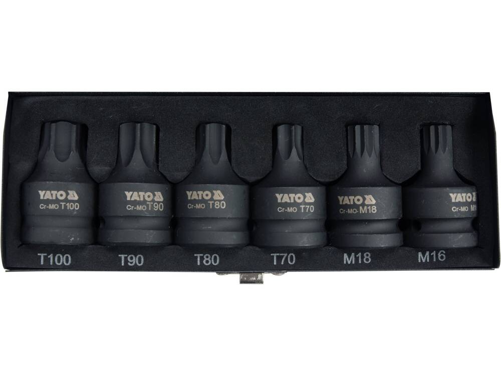SET BITI TORX YATO YT-10653 / SPLINE, 6 BUC, 3/4 YATO - scule electrice si unelte profesionale - BricoMart