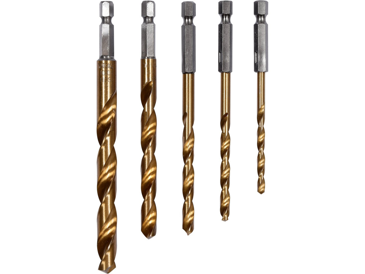 SET BURGHIE METAL, YATO YT-44700 TITAN, 1/4, 5 BUC YATO - scule electrice si unelte profesionale - BricoMart