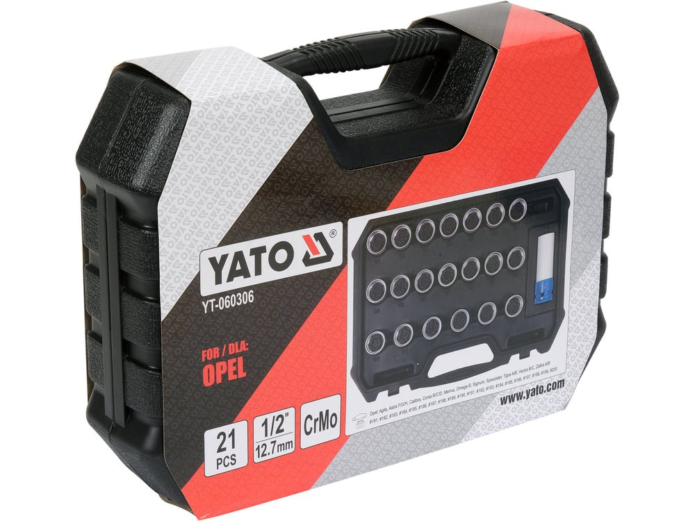 SET CHEI ANTIFURT JANTE OPEL, 21 PIESE Yato YT - 060306 Yato - scule electrice si unelte profesionale - BricoMart