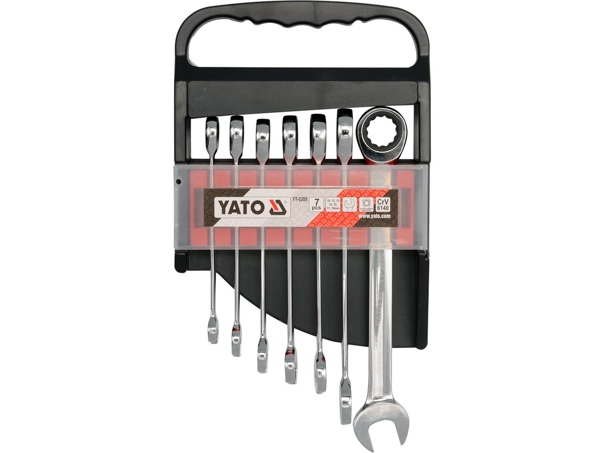 SET CHEI COMBINATE YATO YT-0208 CU CLICHET 10-19MM, 7 BUC YATO - scule electrice si unelte profesionale - BricoMart
